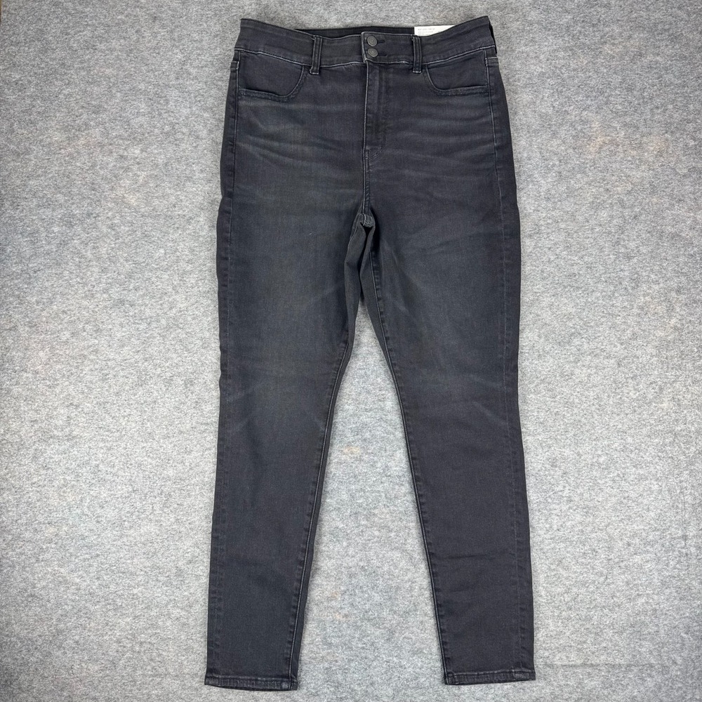 American Eagle Next Level Stretch Super High Rise Jegging 29" Gray Womens 14